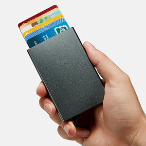 金属自动卡盒RFID铝合金防盗刷信用卡夹NFC银行卡消磁超薄小钱包
