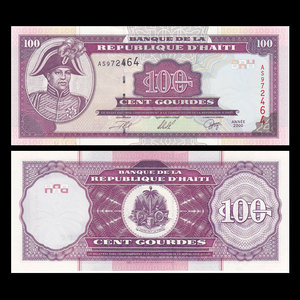 【美洲】全新unc 海地100古德 外国纸币 2000年 p-268