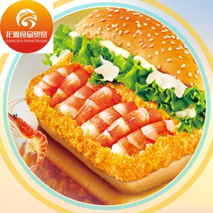 亚洲渔港好多虾特惠虾排全虾堡肯德基风味七虾汉堡排食材70g*24片
