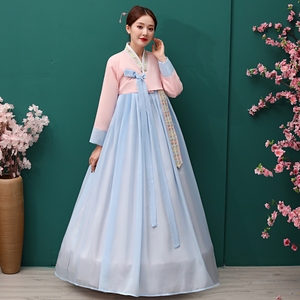 大长今古装朝鲜族传统女韩服舞蹈演出服改良韩国舞台民族表演服装