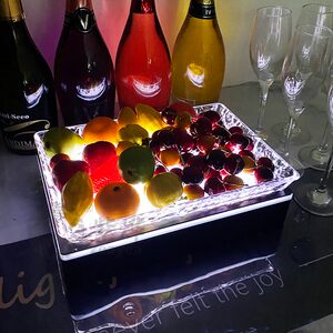 led充电发光果盘酒吧ktv专用水果盘清吧小吃盘果盘架网红水果拼盘