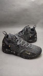 45码,二手正品闲置 nk zoom kd 杜兰特11代 黑金泼墨 实战篮球鞋