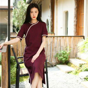 改良无领旗袍夏