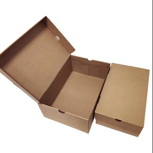 10个装瓦楞牛皮翻盖鞋盒纸盒宿舍收纳电商快递发货男女鞋子包装盒