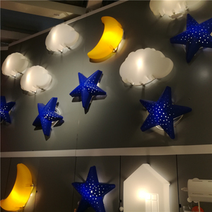 【ikea 宜家国内代购】若姆森 云朵壁灯 儿童房卡通壁灯