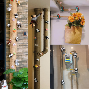 麻绳装饰水管楼梯扶手下水管落水管装饰外包柱子diy麻绳遮掩神器