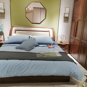 quanu/全友双人床61001现代简约时尚家用简约挪威森林1.6米多规格