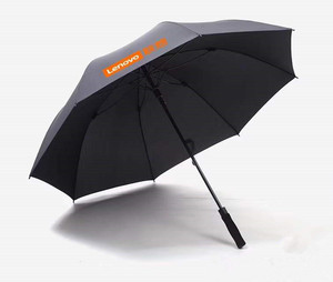 联想正品纯色直杆雨伞男女大号双人伞太阳伞高尔夫雨伞带伞包背带