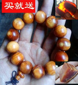 长白山琥珀木松明子手串红松树明子手串松丁料明丁手串明子木手串