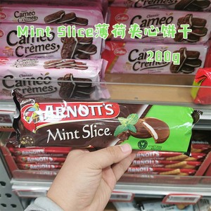 新西兰超市代购 arnotts 雅乐思mint slice 薄荷巧克力夹心饼干