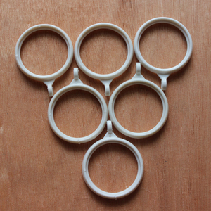 小环窗帘圈 罗马杆圈套环挂扣吊环挂钩浴帘胶圈套环一元5个