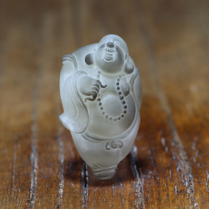 已结缘新疆和田玉白玉籽料羊脂玉精品玉石挂件弥勒佛小佛西枫玉雕