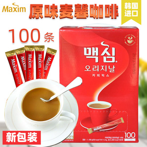 韩国进口咖啡红麦馨Maxim速溶咖啡粉 三合一原味100条礼盒装1180g