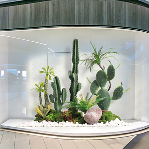 仿真仙人掌造景大型植物盆栽仿真绿植室内景观植物装饰楼梯下造景