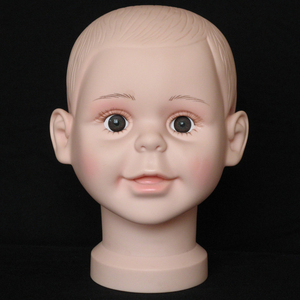 包邮婴儿娃娃模特头儿童帽子展示道具小孩宝宝头模 宝宝假人头