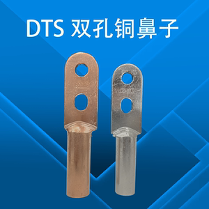 国标双孔铜鼻子接线端头DTS-150/185/240A双孔铜管鼻镀锡定做加工