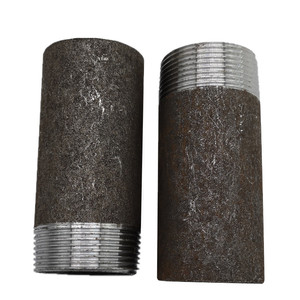 碳钢单头丝牙无缝管短节焊接外丝接头铁管件单头外螺纹丝接l100mm