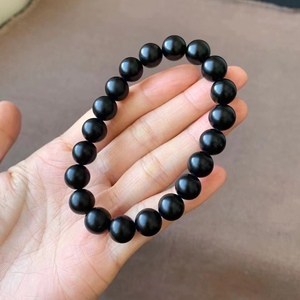 和田玉墨玉手串手链直径10