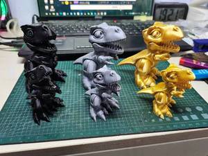 3D打印小恐龙阿贡霸王龙关节可活动拼装玩具礼物摆件布景装饰