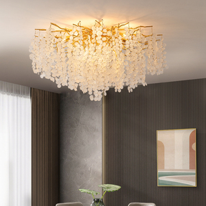 别墅客厅水晶吸顶灯法式轻奢高档艺术温馨浪漫美容院大厅卧室灯具
