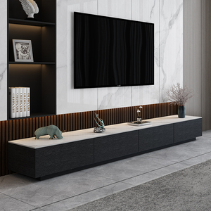 岩板电视柜现代简约客厅背景墙大理石地台柜轻奢茶几电视机柜组合