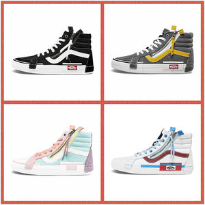 vans 范斯 sk8-hi 20秋灰黄解构高帮男滑板鞋帆布鞋女vn0a3wm1uz1