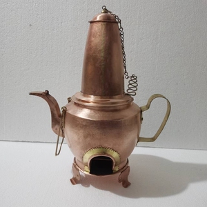 纯手工紫黄铜河州壶临夏火壶川壶户外露营烧水壶茶壶快壶茶马古道