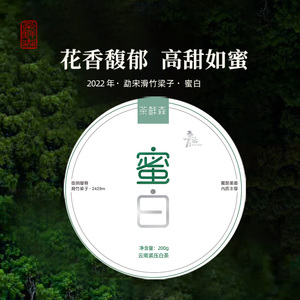 茶鲜森 2022蜜白 普洱茶白茶 200g*5 饼 送飘逸杯一个