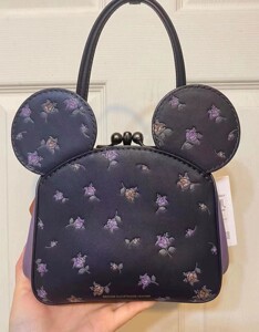 正品代购 coach/蔻驰 迪士尼合作款 米奇卡通锁吻扣耳朵包 斜挎包
