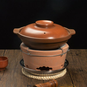 港式打边炉炭炉烧烤室内碳炉家用店用煲汤老式陶土红泥炉烤肉炉子