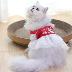 薄款公主可爱网纱连衣裙英短服饰折耳加菲无毛猫小猫衣服1人付款49