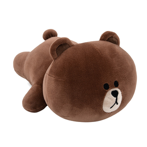 linea friends联名基本款趴姿布朗熊公仔玩偶毛绒娃娃柔软可爱