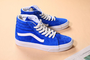 vans sk8 hi 万斯 范斯 蓝色 男士 高帮 帆布 透气百搭休闲鞋潮流