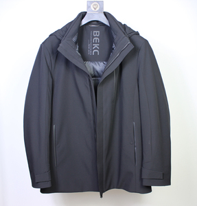 秋冬新款百天奴20059活里活面内胆帽子可拆卸羽绒服男装休闲男士