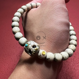 【魔物mowu】出品"阿呆"星月菩提雕刻阿呆顶珠错金阿呆尸陀林