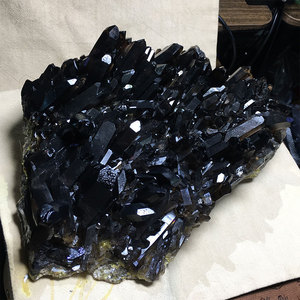 天然黑水晶簇原石原矿标本黑色茶水晶烟晶簇超大家居客厅装饰摆件