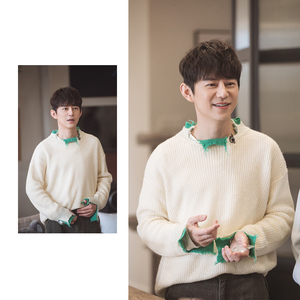 何炅明星同款日系软奶毛衣宽松慵懒风针织衫外套2021春秋外穿上衣