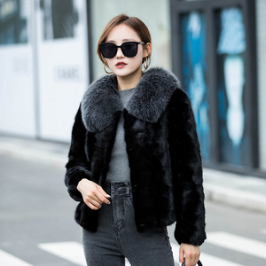 水貂毛领短款外套