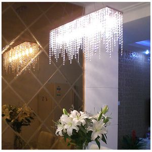 现代中式简约时尚水晶长方形吊灯 餐厅吧台样板房灯饰灯具