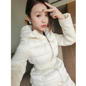 韩国棉衣女中长款2016冬装新款收腰显瘦修身气质加厚保暖羽绒棉服