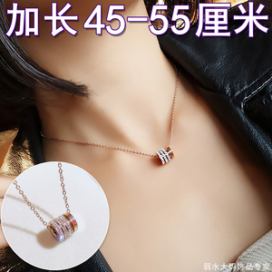 加长款项链女胖mm胖妹锁骨链玫瑰金小蛮腰大号大码女微镶小钻多层