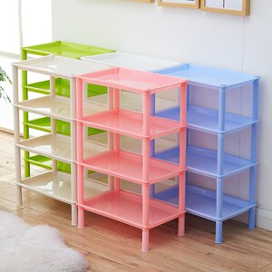 卫生间塑料收纳洗漱塑胶储物浴室置物架落地锅架厨房多层架子实用