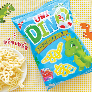泰国进口零食united牛奶鱿鱼海鲜烤玉米风味膨化球恐龙造型脆片