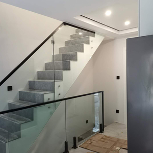 现代简约飘窗阳台玻璃护栏楼梯扶手304不锈钢立柱拉丝pvc阁楼栏杆