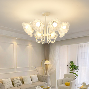 轻奢客厅吊灯现代简约创意卧室简欧大气法式田园美式餐厅奶油风灯