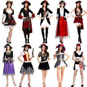 燕尾裙海盗服饰节日装扮表演服北欧女海盗服装 成人海盗