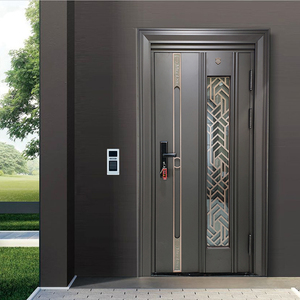 铭盾单层防盗门平开侧推通风门中门 锌合金铝门 商品房家用入户门