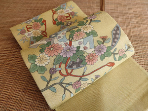 美品 日本传统女士和服腰带 金通 夏用缂丝二通袋带 和枫馆