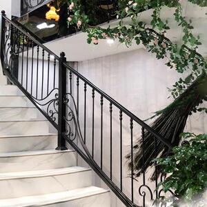 铁艺楼梯扶手定制户外实木防护栏阁楼走廊围栏杆家用室内阳台飘窗