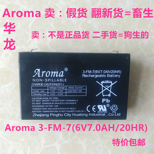 华龙Aroma3-FM-7(6V7.0AH/20HR儿童电动童车电瓶铅酸蓄电池免维护